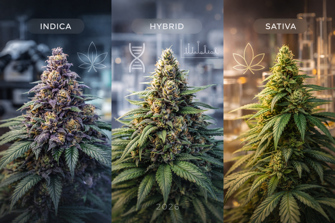 Indica, Sativa, Hybrid – wie sinnvoll sind diese Begriffe 2026 noch wirklich? - Golden Leaf Culture
