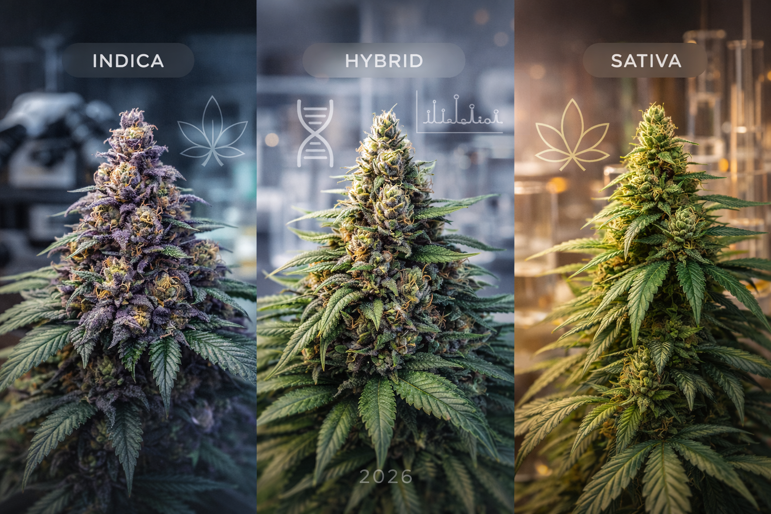 Indica, Sativa, Hybrid – wie sinnvoll sind diese Begriffe 2026 noch wirklich? - Golden Leaf Culture