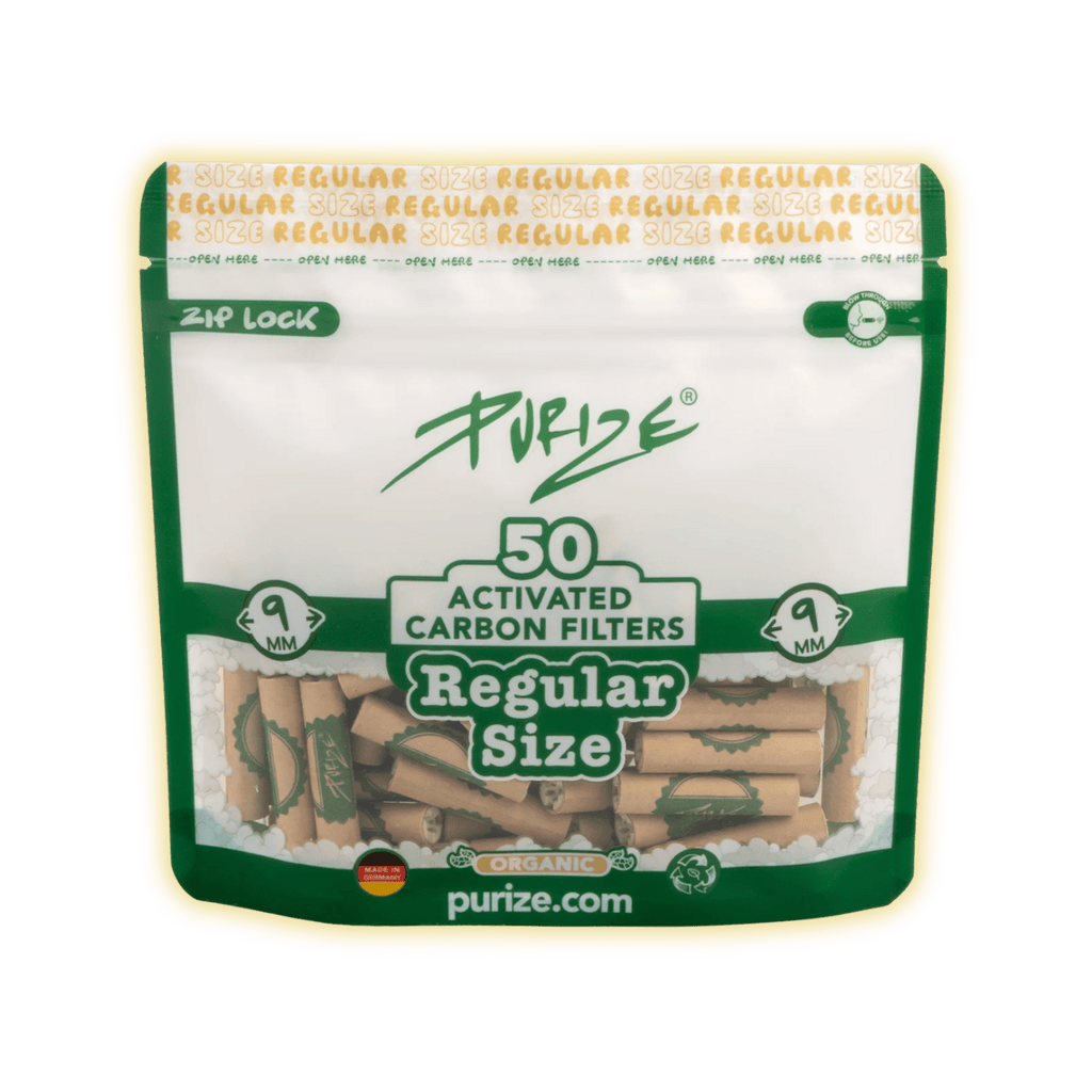 PURIZE Regular Size 9mm (50er Beutel) Aktivkohlefilter kaufen - Golden Leaf Culture