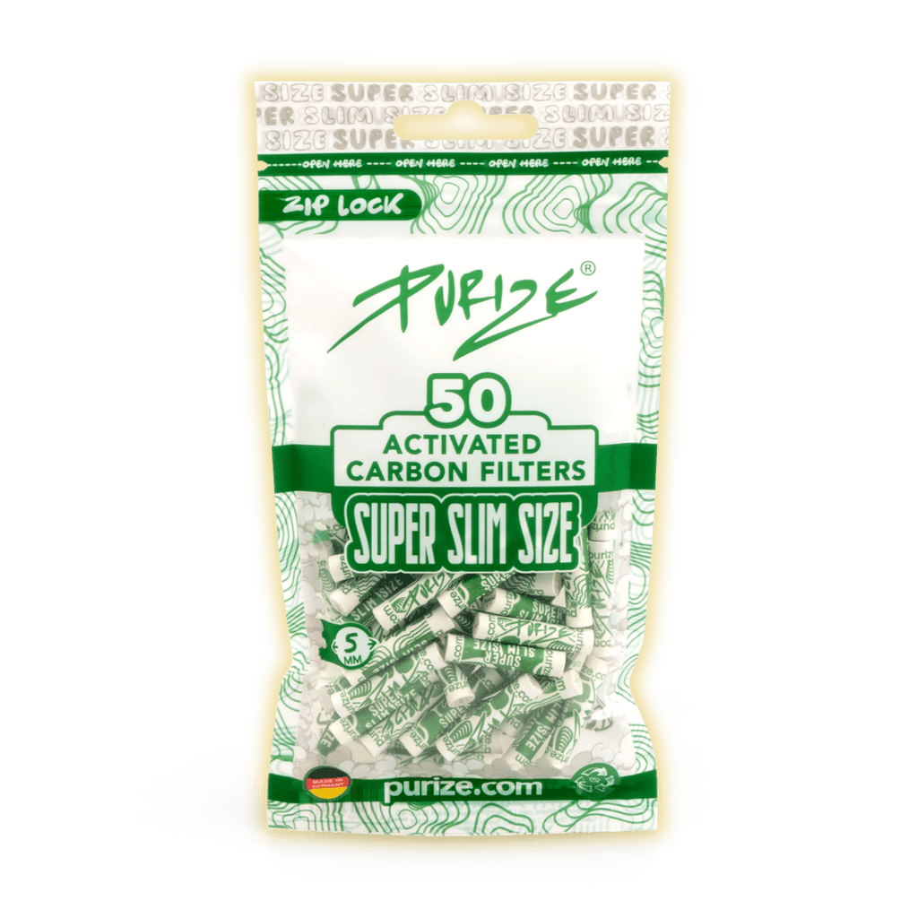 PURIZE Super Slim Size 5mm (50er Packung) Aktivkohlefilter kaufen - Golden Leaf Culture