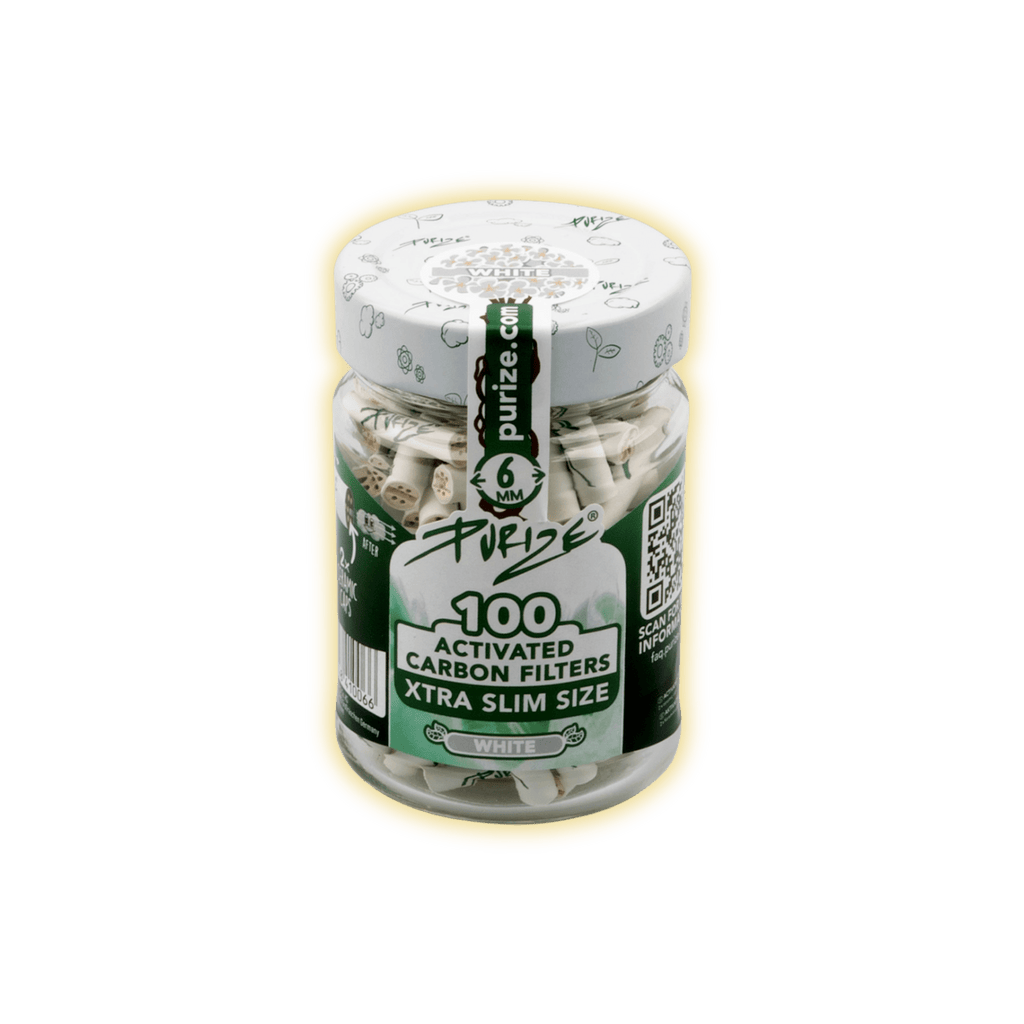 PURIZE XTRA Slim Size 6mm (100er Glas) Aktivkohlefilter kaufen - Golden Leaf Culture