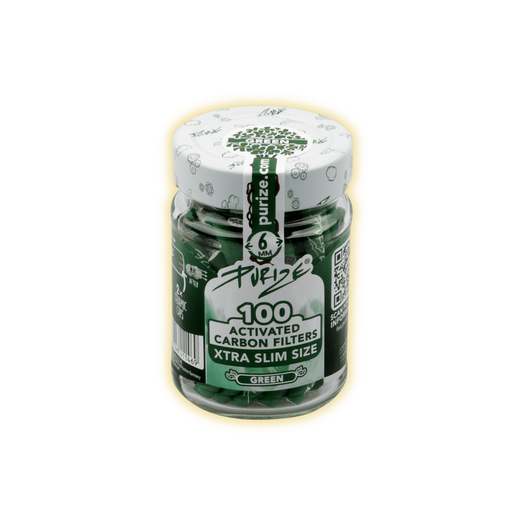 PURIZE XTRA Slim Size 6mm (100er Glas) Aktivkohlefilter kaufen - Golden Leaf Culture
