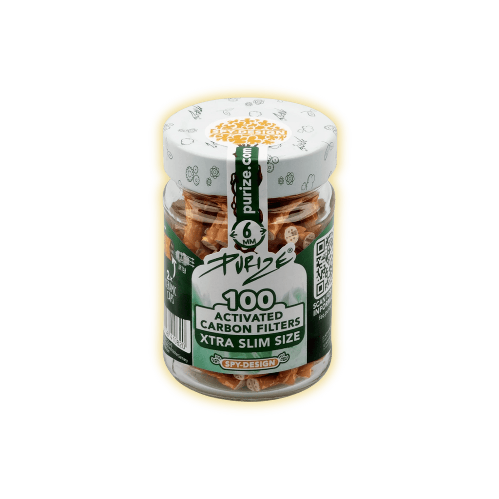 PURIZE XTRA Slim Size 6mm (100er Glas) Aktivkohlefilter kaufen - Golden Leaf Culture