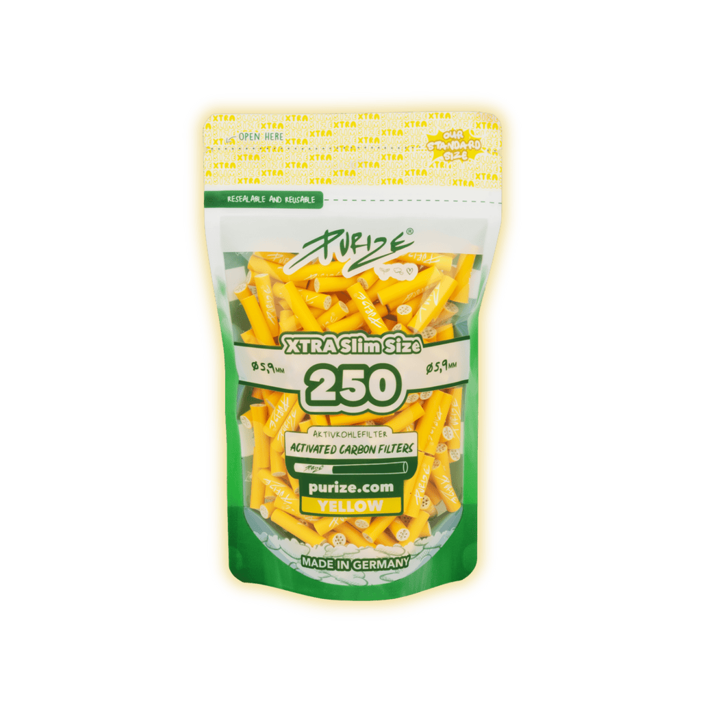 PURIZE XTRA Slim Size 6mm (250er Beutel) Aktivkohlefilter kaufen - Golden Leaf Culture