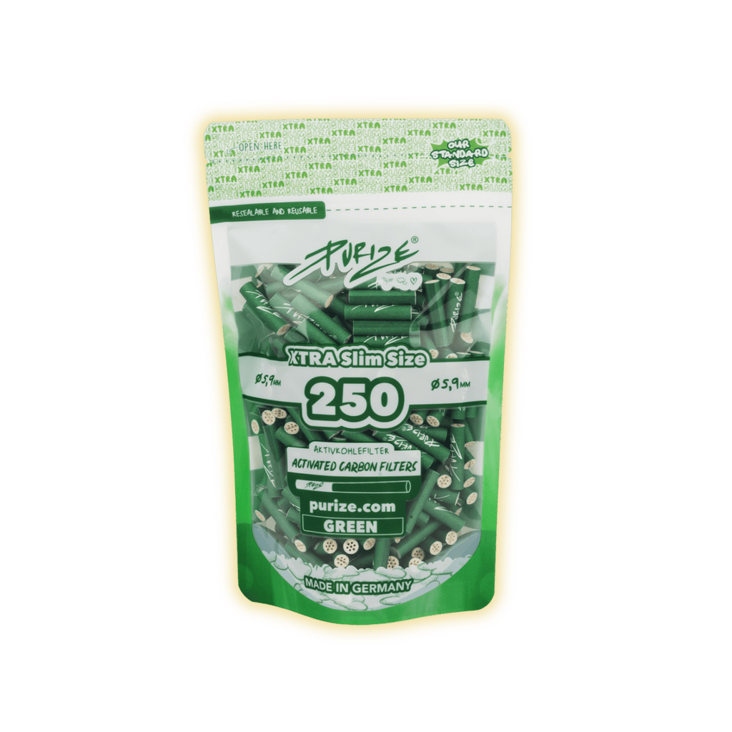 PURIZE XTRA Slim Size 6mm (250er Beutel) Aktivkohlefilter kaufen - Golden Leaf Culture