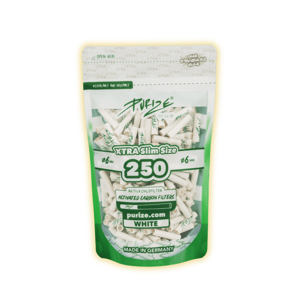 PURIZE XTRA Slim Size 6mm (250er Beutel) Aktivkohlefilter kaufen - Golden Leaf Culture
