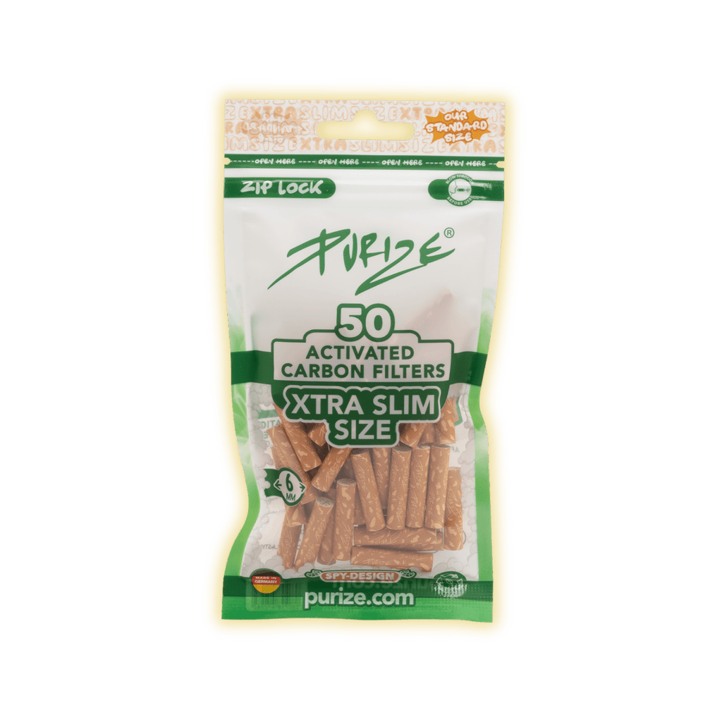 PURIZE XTRA Slim Size 6mm (50er Beutel) Aktivkohlefilter kaufen - Golden Leaf Culture