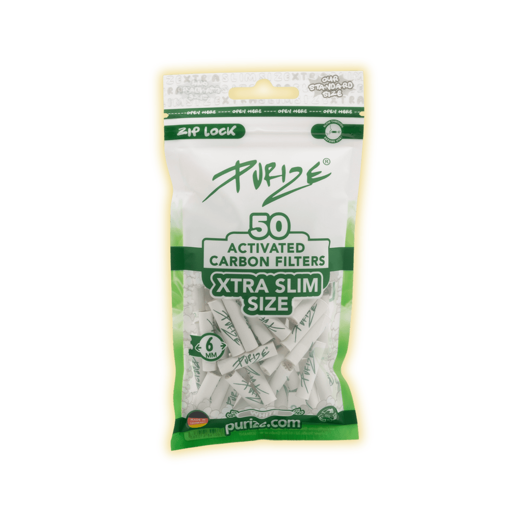 PURIZE XTRA Slim Size 6mm (50er Beutel) Aktivkohlefilter kaufen - Golden Leaf Culture