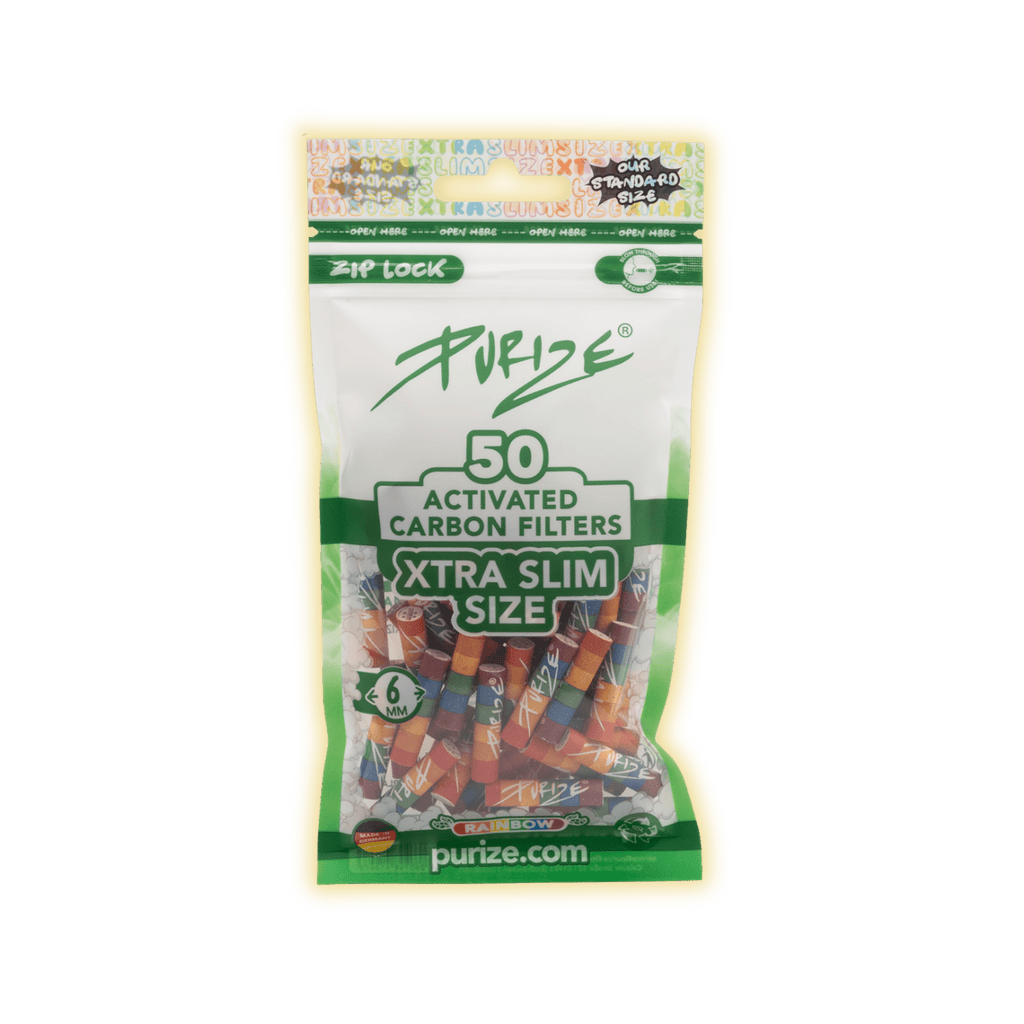 PURIZE XTRA Slim Size 6mm (50er Beutel) Aktivkohlefilter kaufen - Golden Leaf Culture