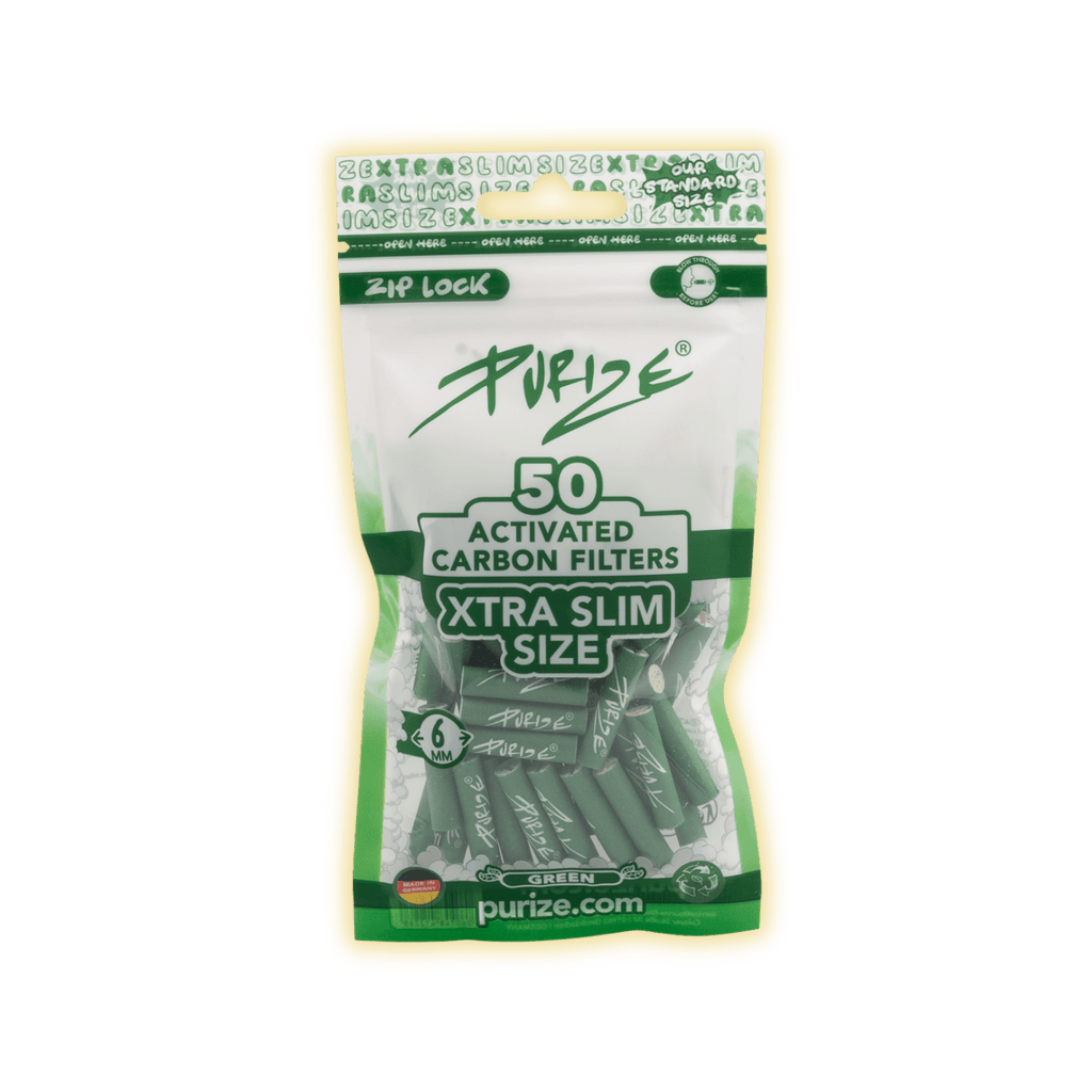 PURIZE XTRA Slim Size 6mm (50er Beutel) Aktivkohlefilter kaufen - Golden Leaf Culture