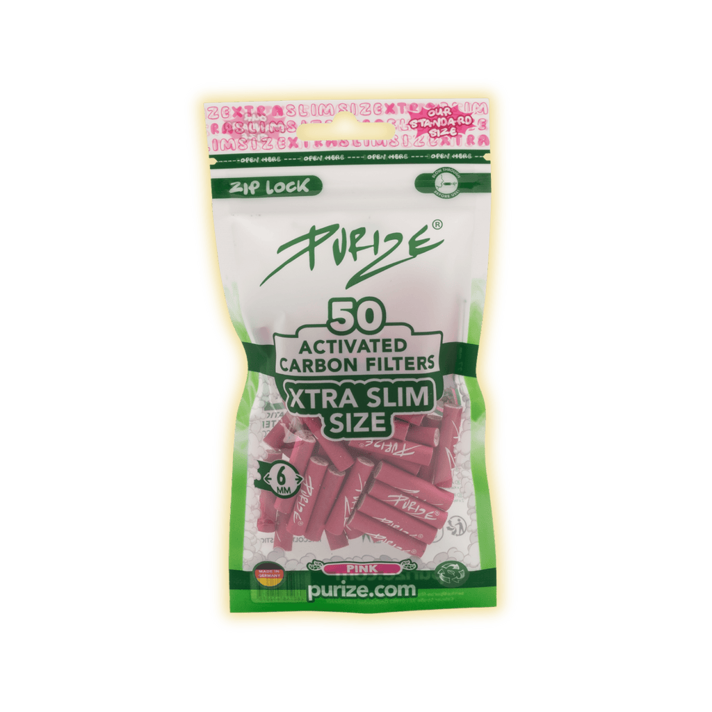 PURIZE XTRA Slim Size 6mm (50er Beutel) Aktivkohlefilter kaufen - Golden Leaf Culture